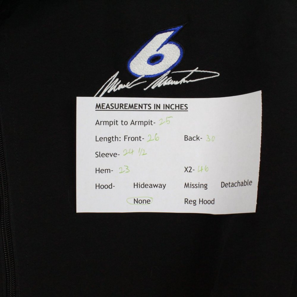 Team Caliber Roush Racing 6 Mark Martin Black Full Zip Wind Breaker Jacket Large - Picture 8 of 8